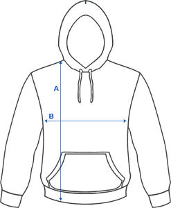 size guide hoodie pullover