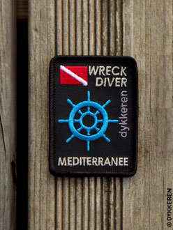 Ecusson Wreck diver Méditerranée Plongée épave Le Rubis Donator
