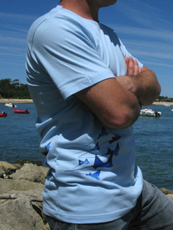 Scuba dive t-shirt Eagle rays by Dykkeren The Eco-Friendly Divewear organic cotton fairwear