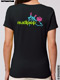 Organic cotton scuba dive t-shirt with nudibranch sea slug doris chromodoris flabellina by Dykkeren The eco-friendly divewear Fairwear