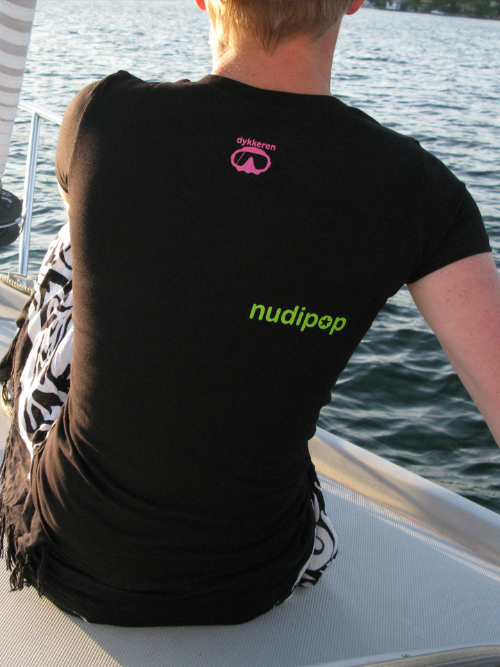Scuba dive t-shirt Nudipop Nudibranch Doris by Dykkeren The Eco-Friendly Divewear organic cotton fairwear