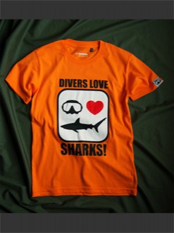 Divers love SHARKS! Enfant manches courtes