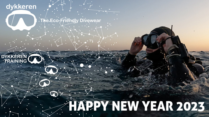 Dykkeren The eco-friendly divewear wishes you a happy new year 2023